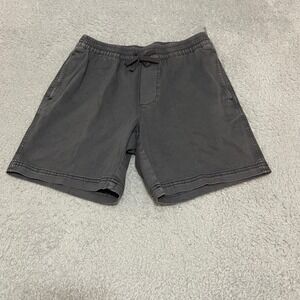 No Boundaries Mens Pull On Drawstring Shorts Grey Twill Size S 28-30